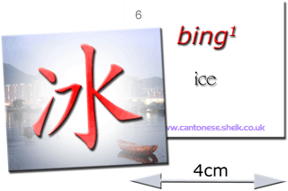 Example flashcard "Ice"